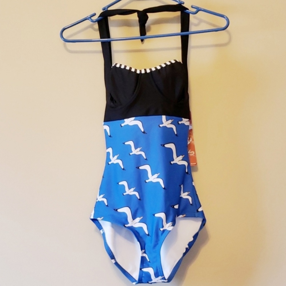 FABLES | Vintage Style Seagull Print Swimsuit
